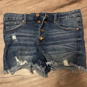 Kendall & Kylie (Jenner) denim high waisted shorts. Size 11/30.